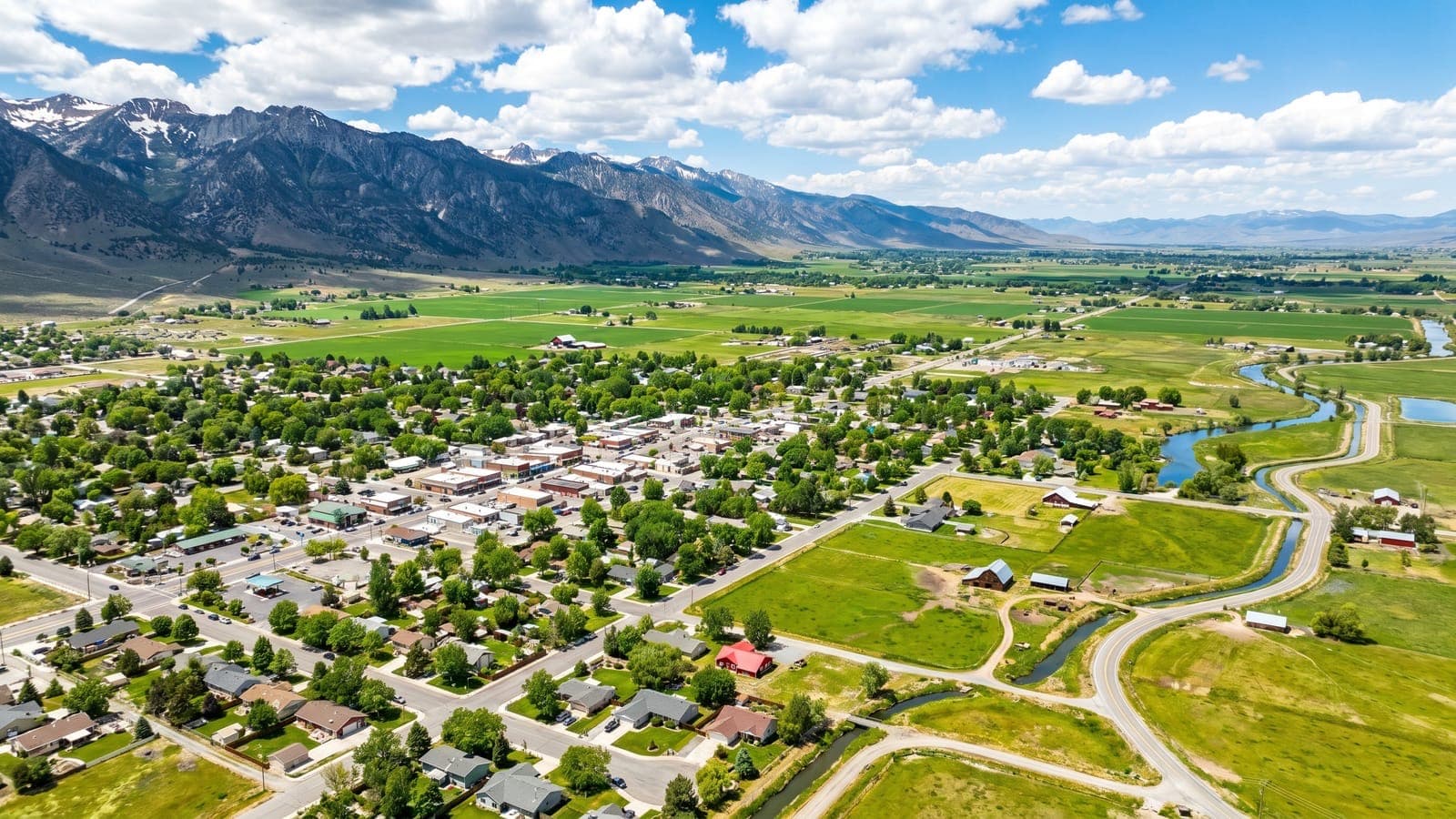 Gardnerville, Nevada — Carson Valley ranchland and homes beneath the eastern Sierra Nevada